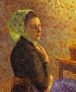 Писсарро Женщина с зелёным платком 1893г